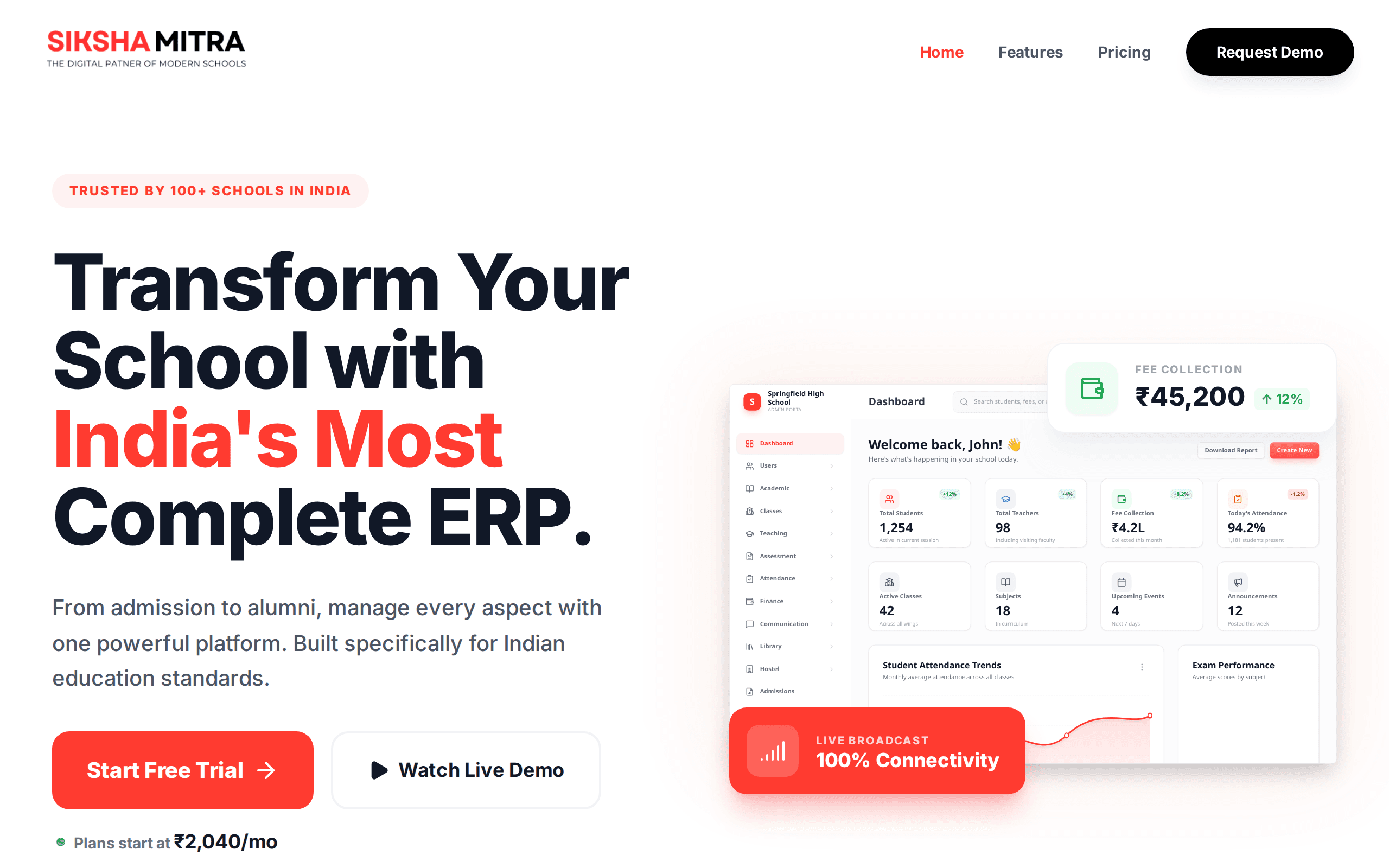 SikshaMitra website screenshot