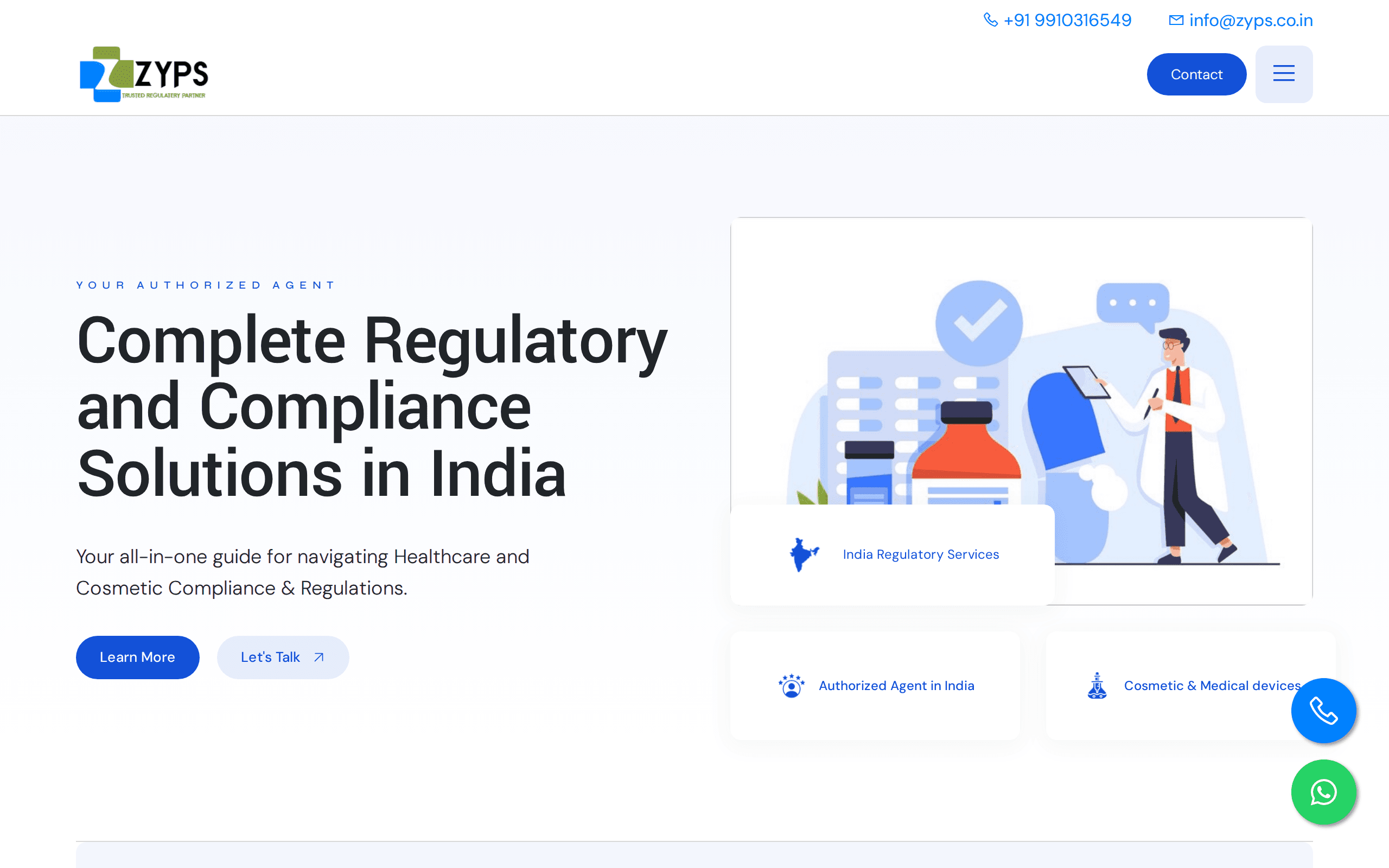 Zyps website screenshot